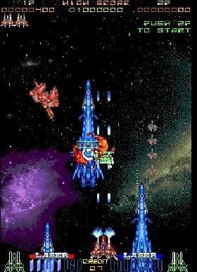 Rayforce (US) screen shot game playing